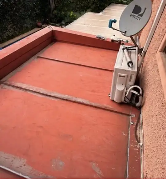 Antes: Pintura y protección de techo